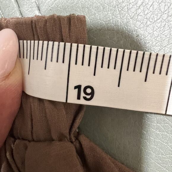 Brown A-Line Maxi Skirt Elastic Waist Lace Trim D-Ring Detail Women’s Small - Picture 10 of 11